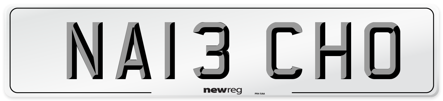 NA13 CHO Number Plate from New Reg